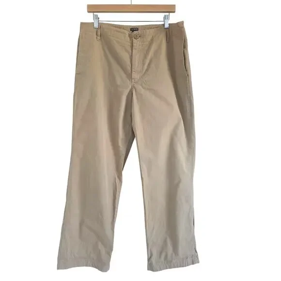 J. Crew Wide Leg Baggy Chino Pants Size 30 Khaki Tan Re-imagined Minimalist - Picture 1 of 8